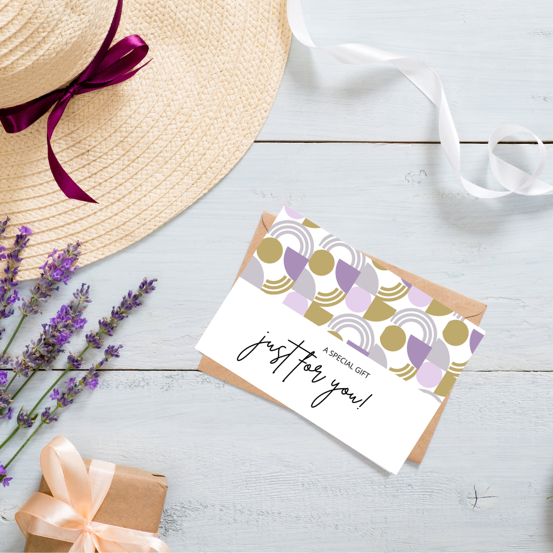 Geometric just for you post card set (6 pack)