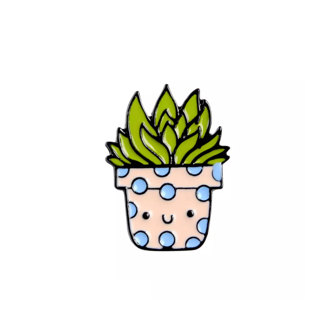 Plant enamel pin