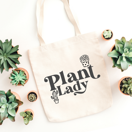 Plant lady tote bag