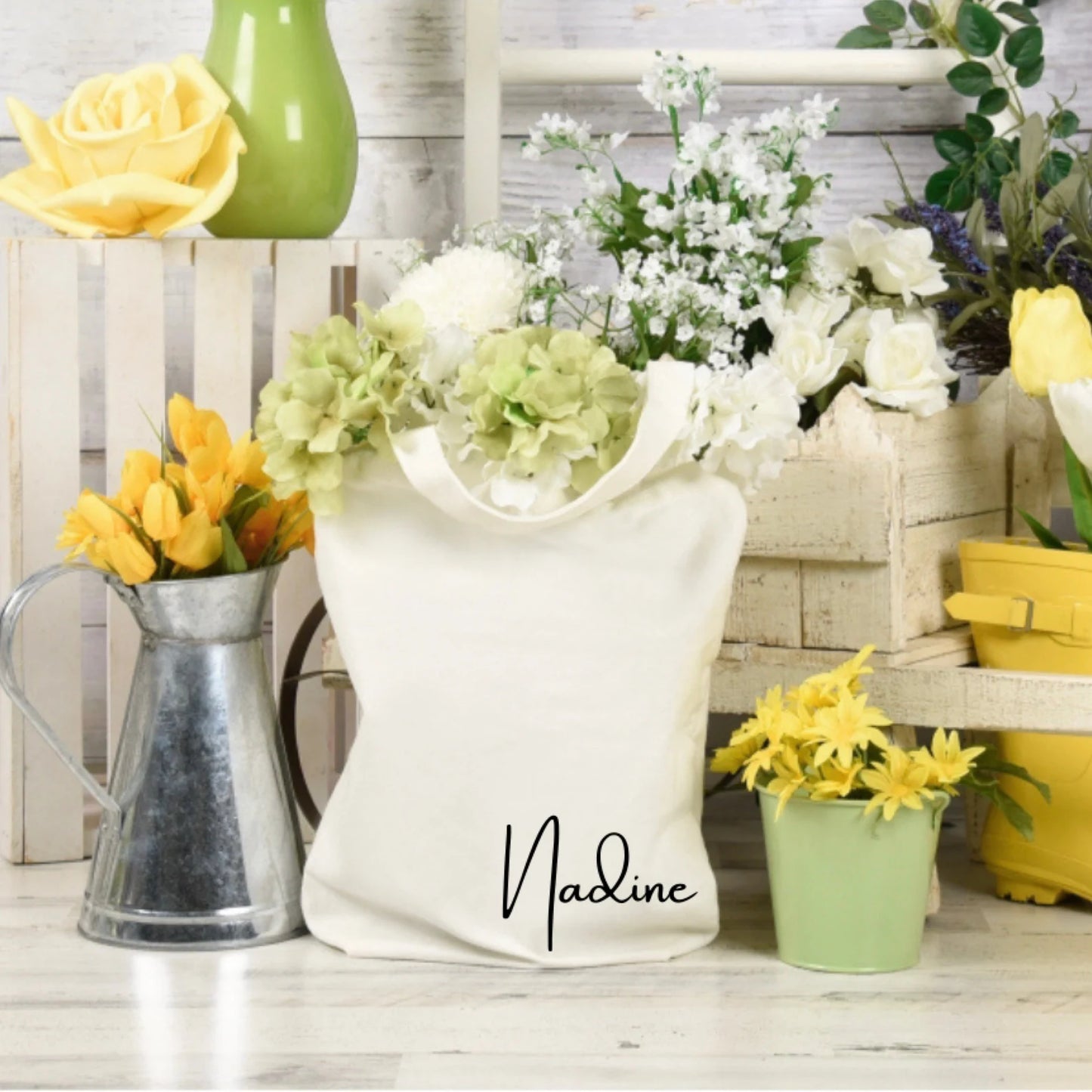 Personalised cotton tote bag