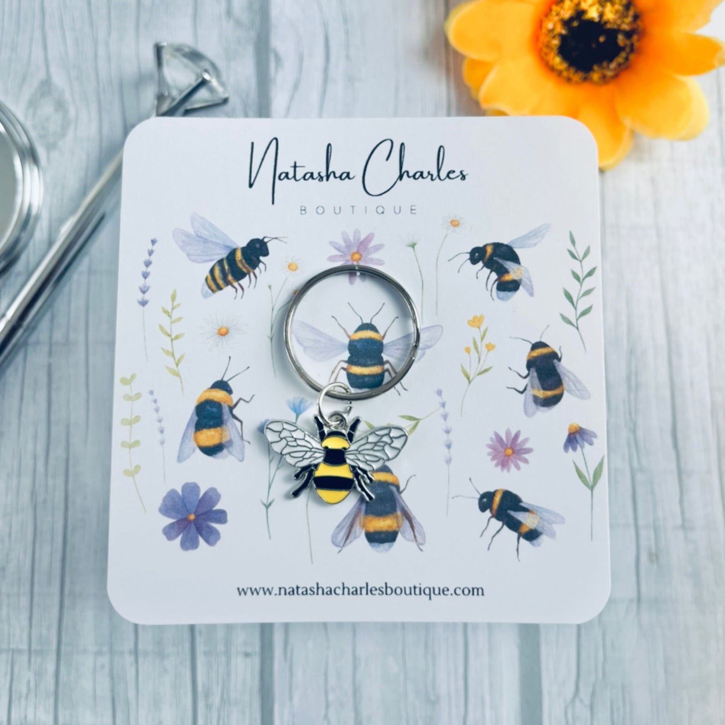 Spring bee keyring