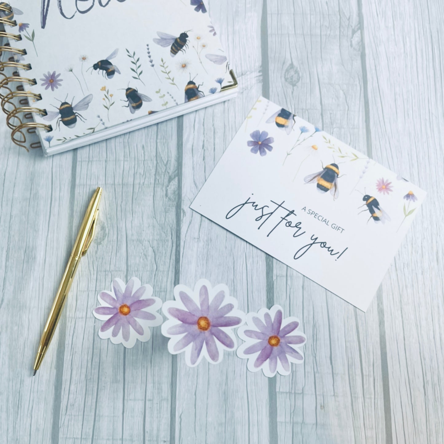 Light purple flower Sticker set
