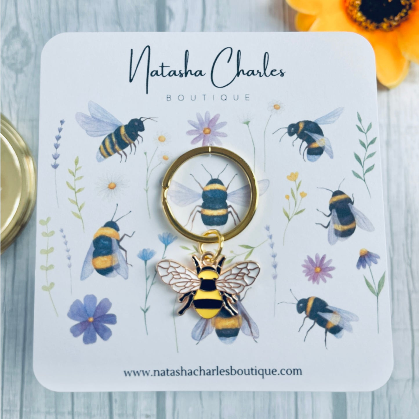 Spring bee keyring