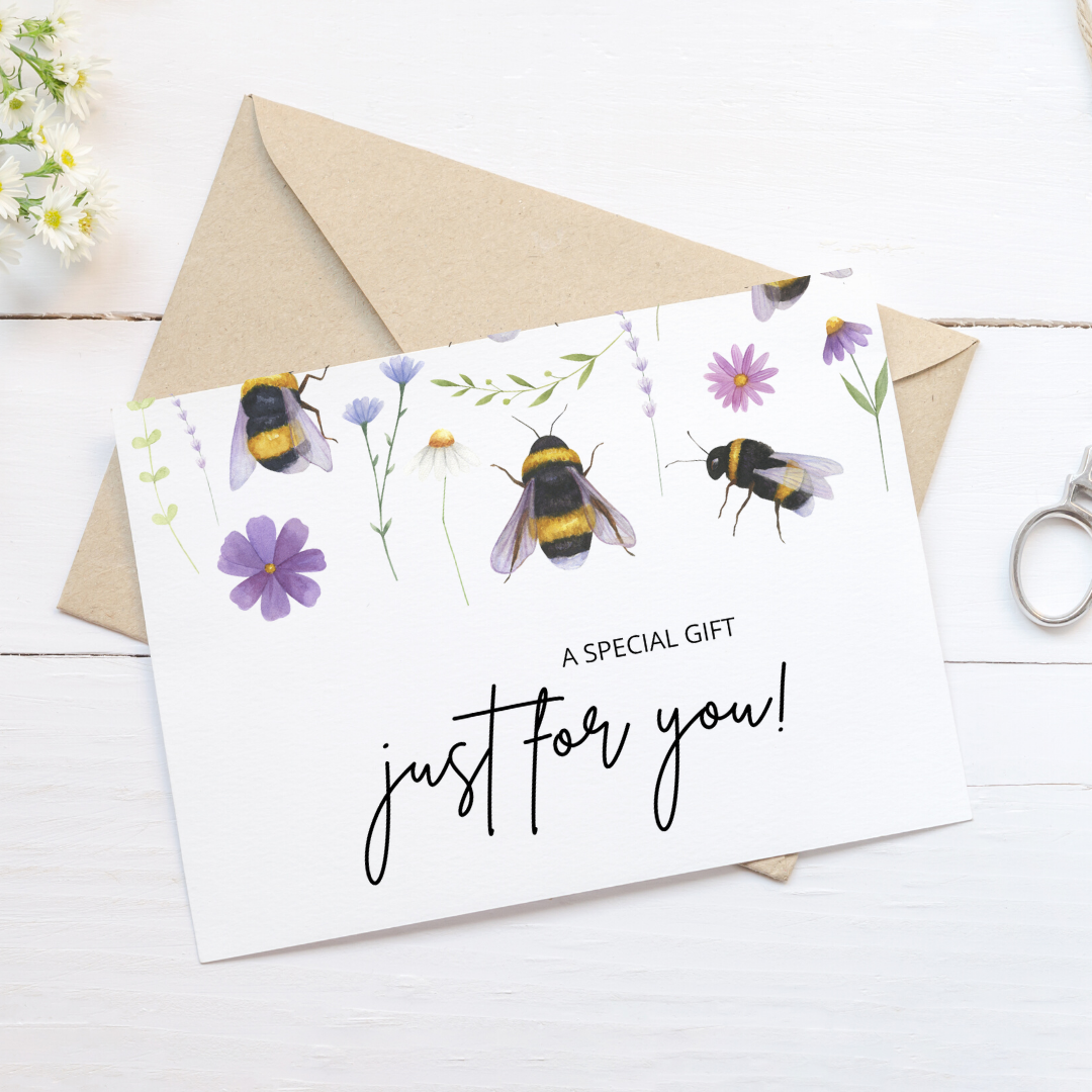 Bee inspired just for you cards (6 pack)