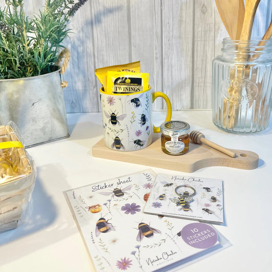 Bee inspired mug Hamper large gift set (Tea & Biscuit)