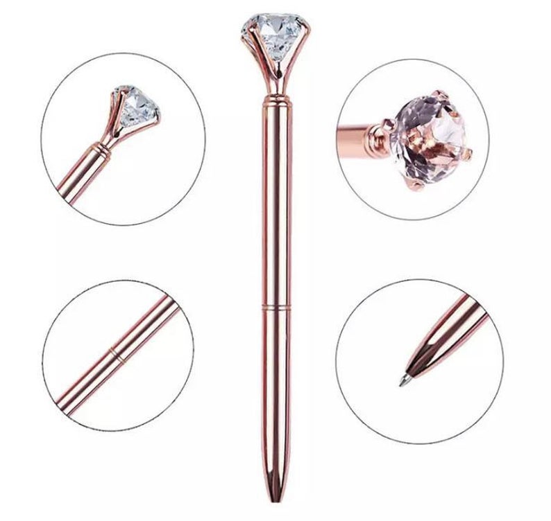 Personalised diamond top pen