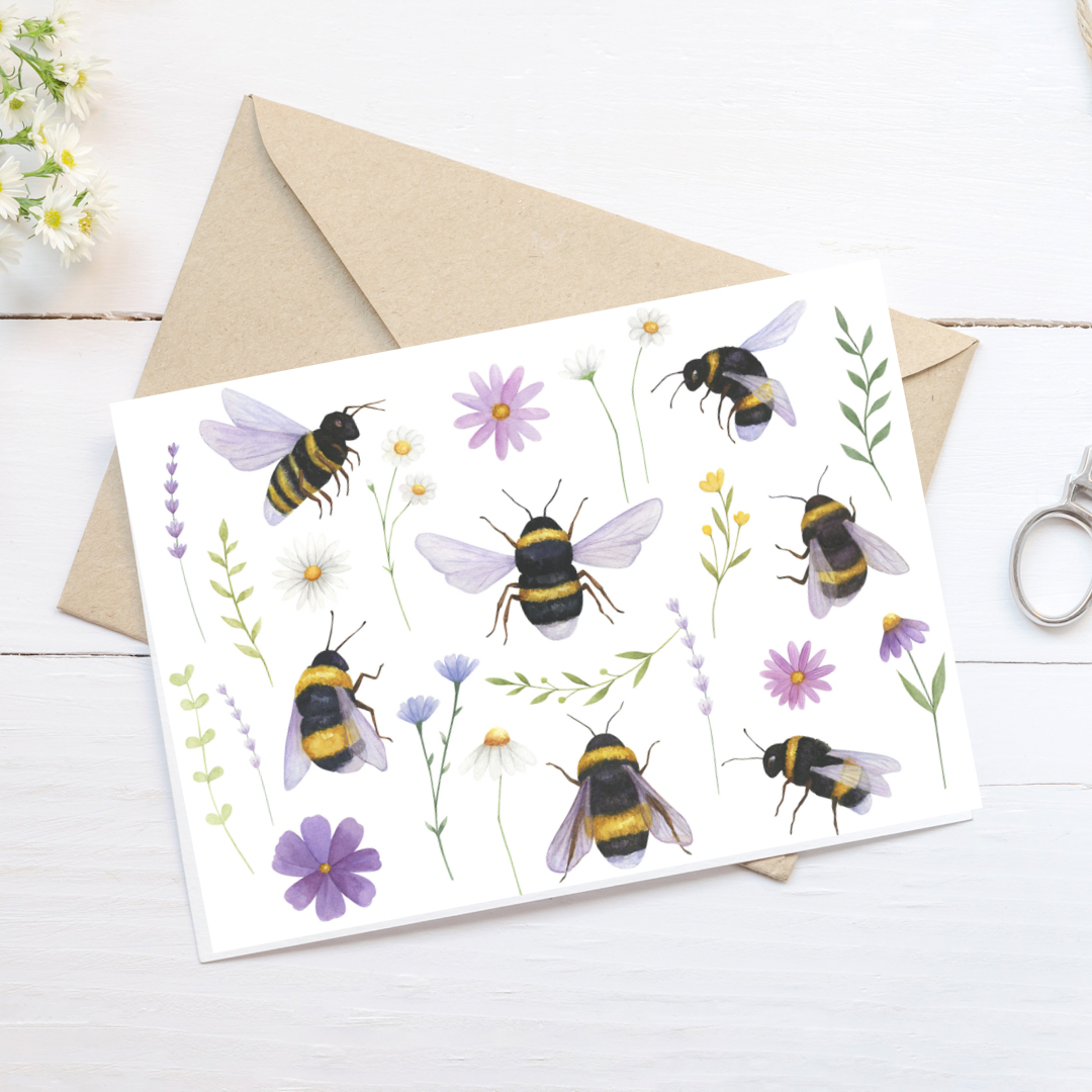 Spring bee post card