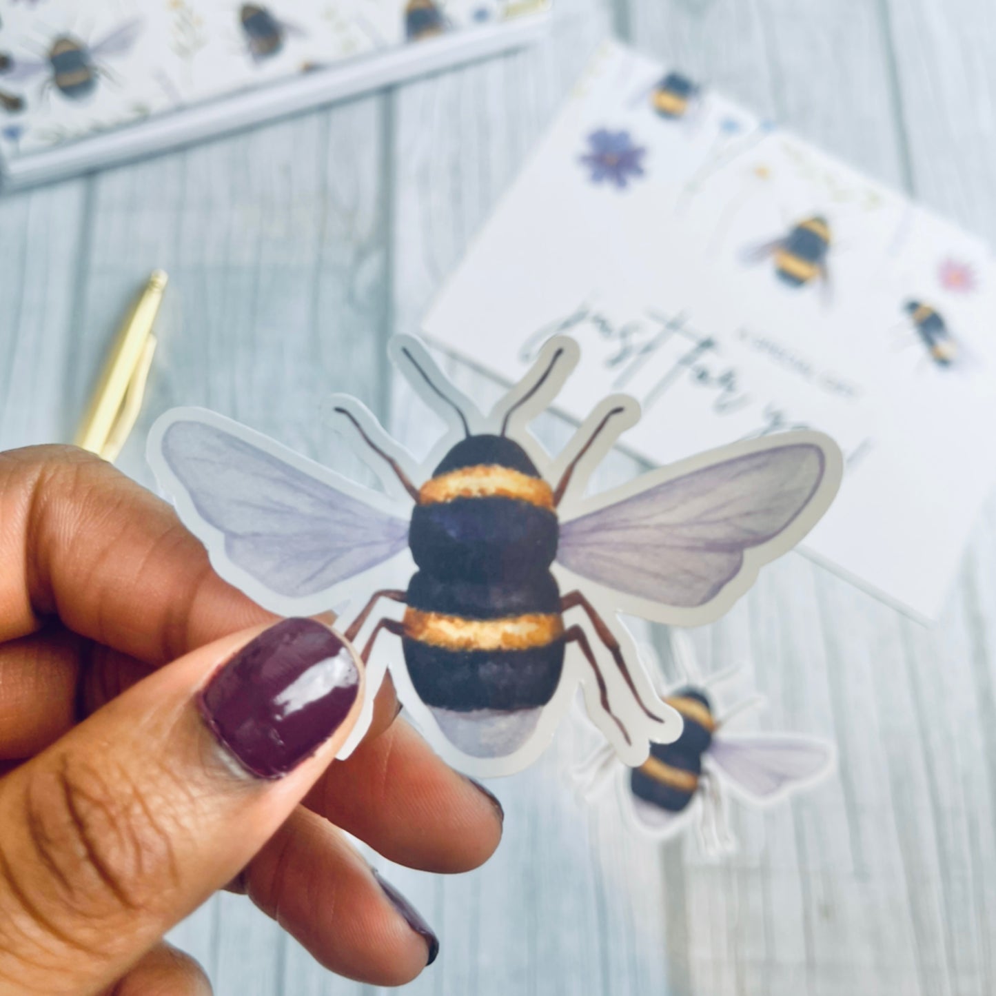 Spring bee sticker set (C)